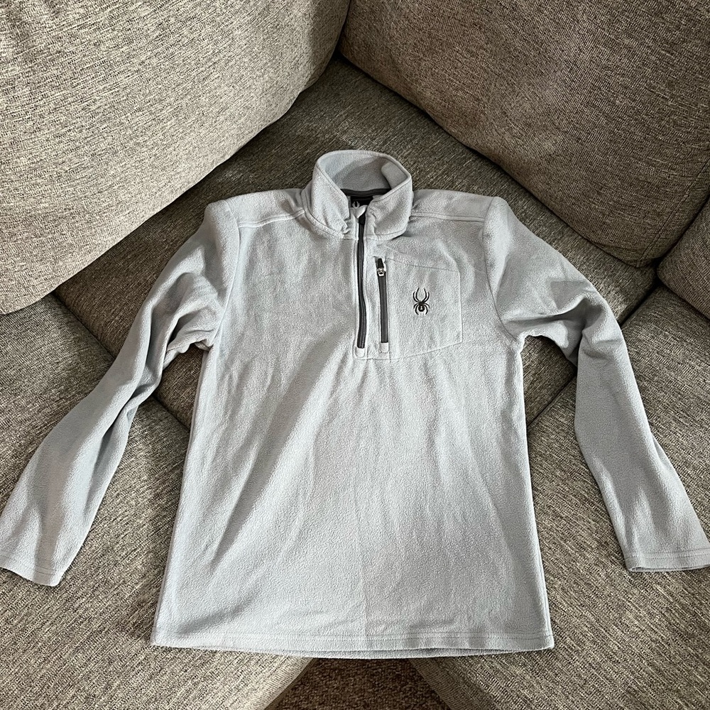 Spyder size M super warm pullover half zip with chest zip pocket. New! Perfect!
